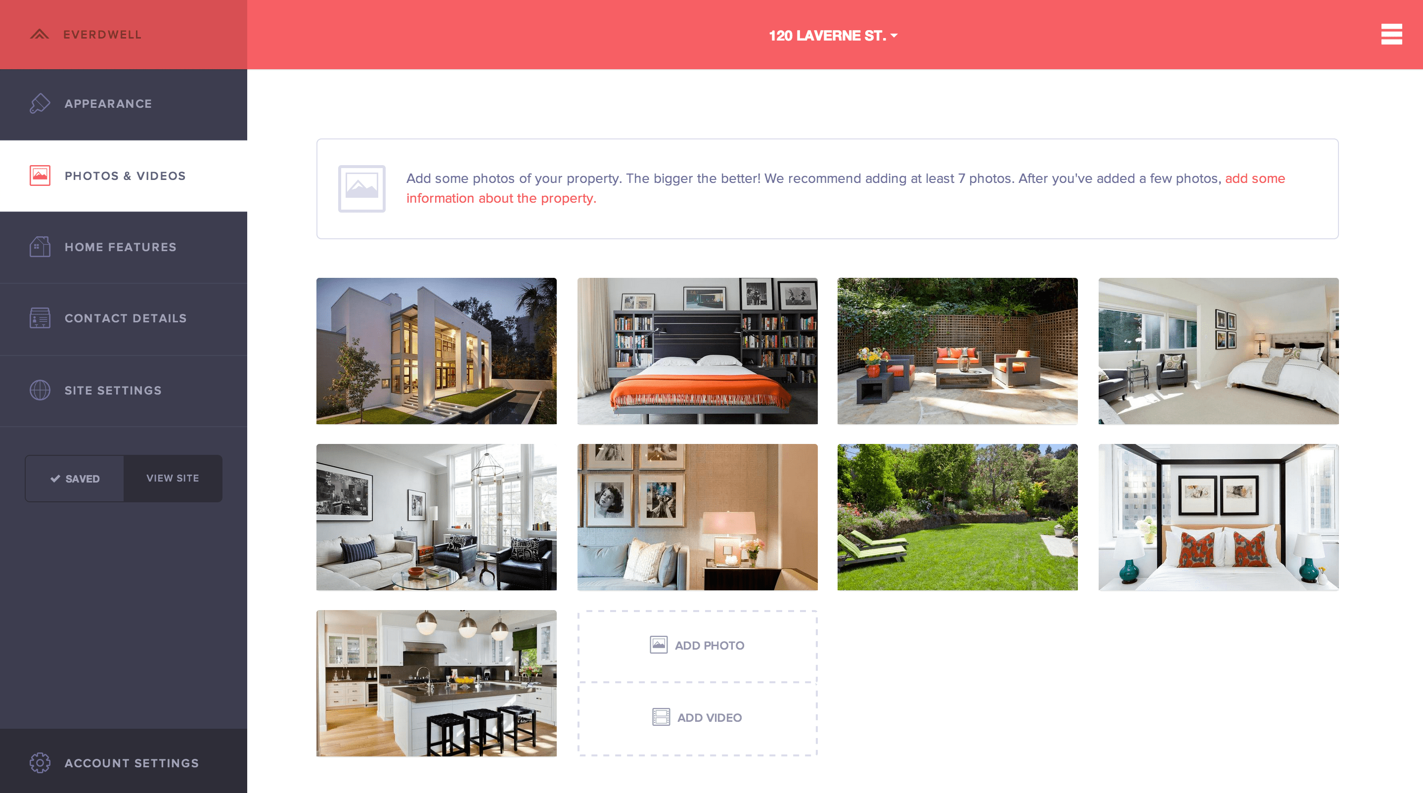 Everdwell is a quick and easy website builder for your home and realtors.