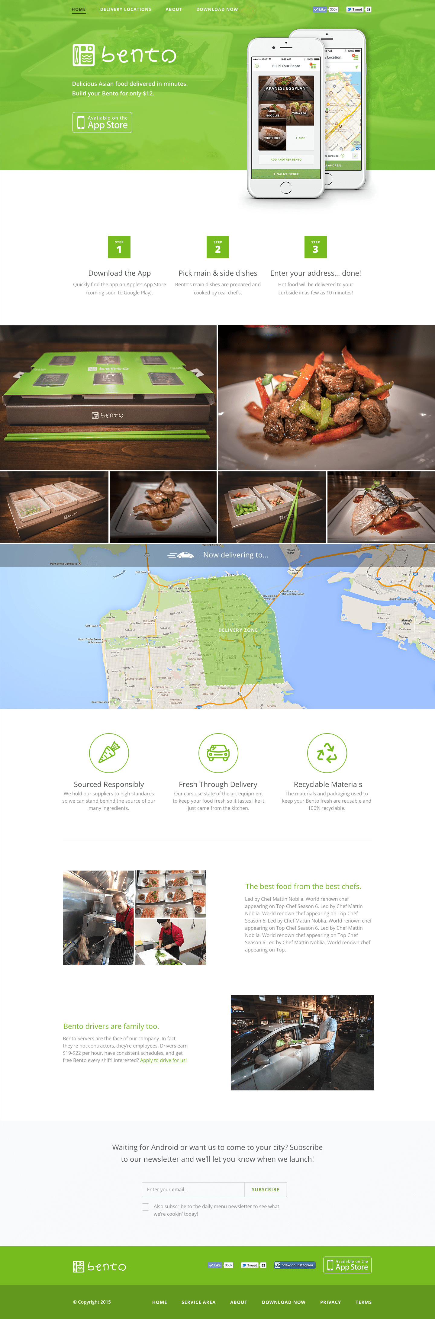 Bento homepage design