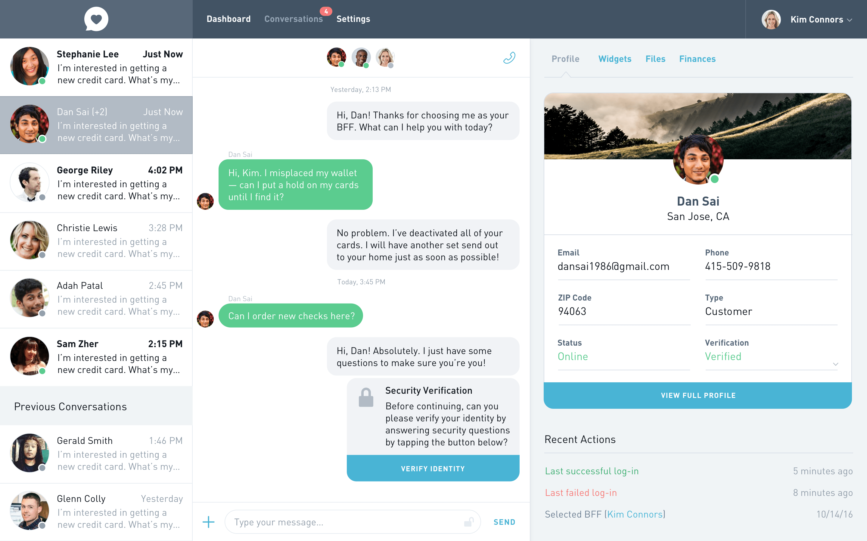 BFF Conversation Management Dashboard