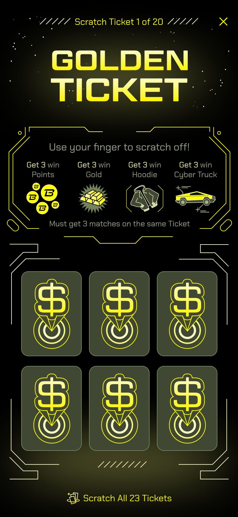 Blast mobile Golden Ticket game