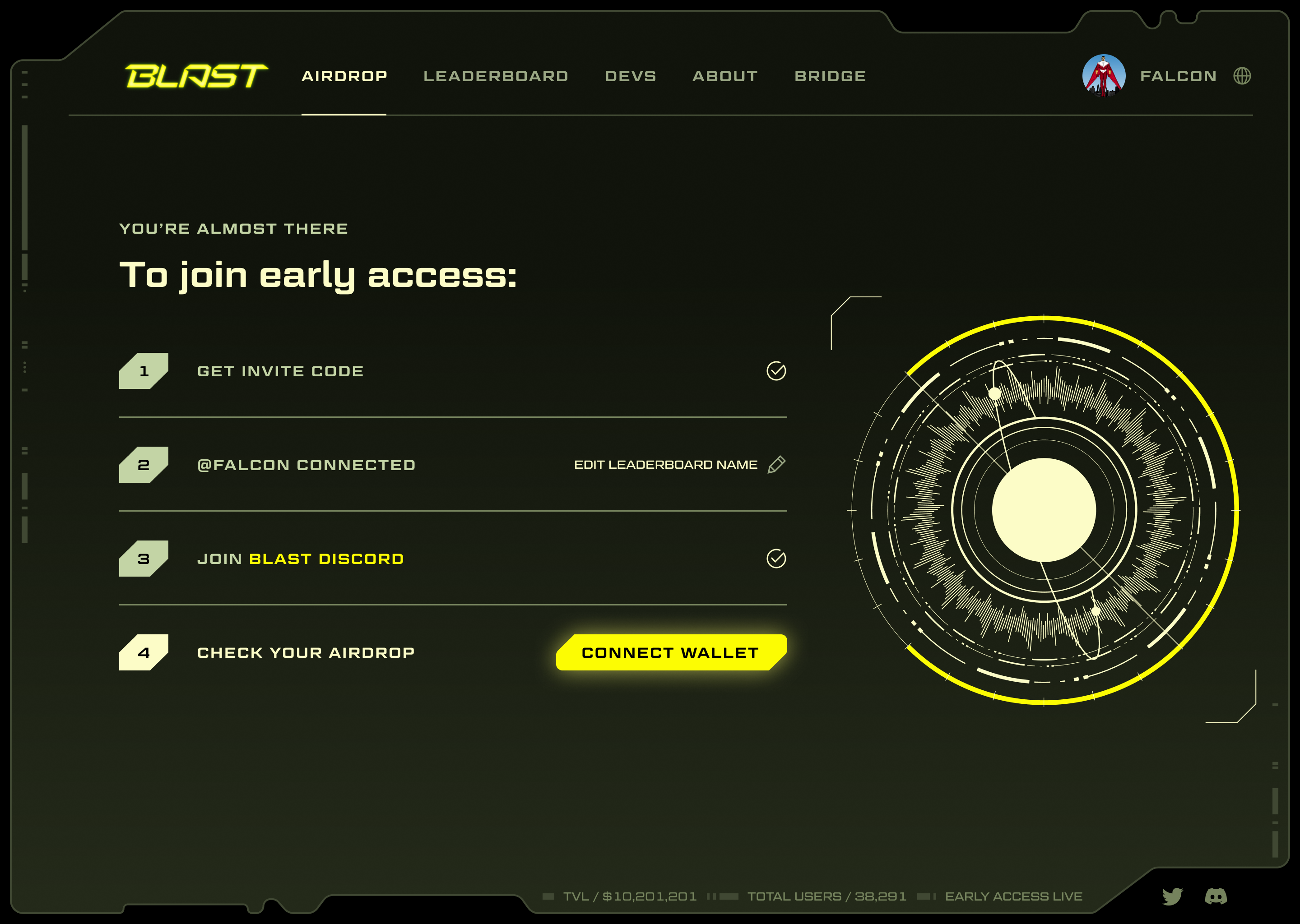 Blast early access tasks