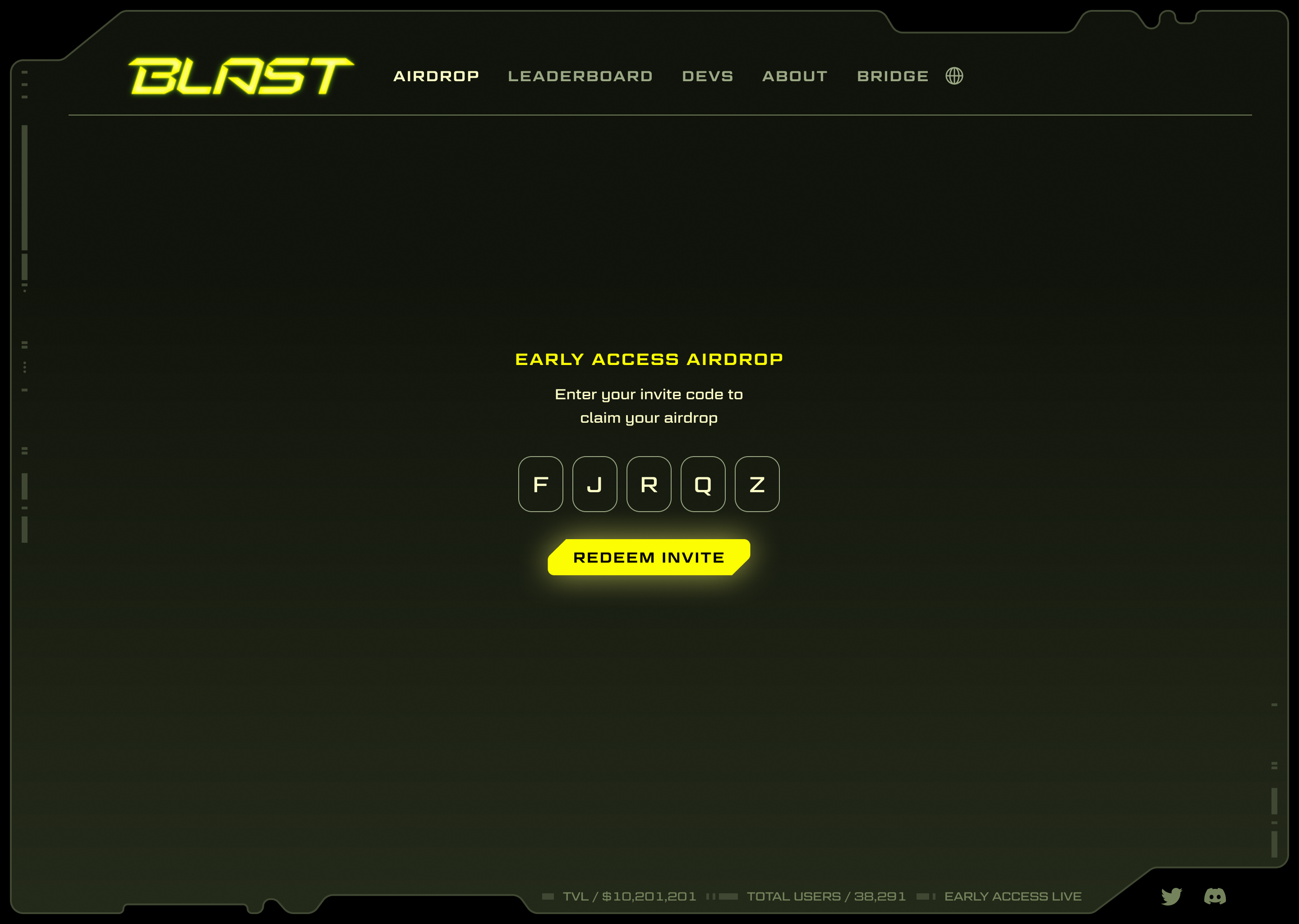 Blast redeem invite code