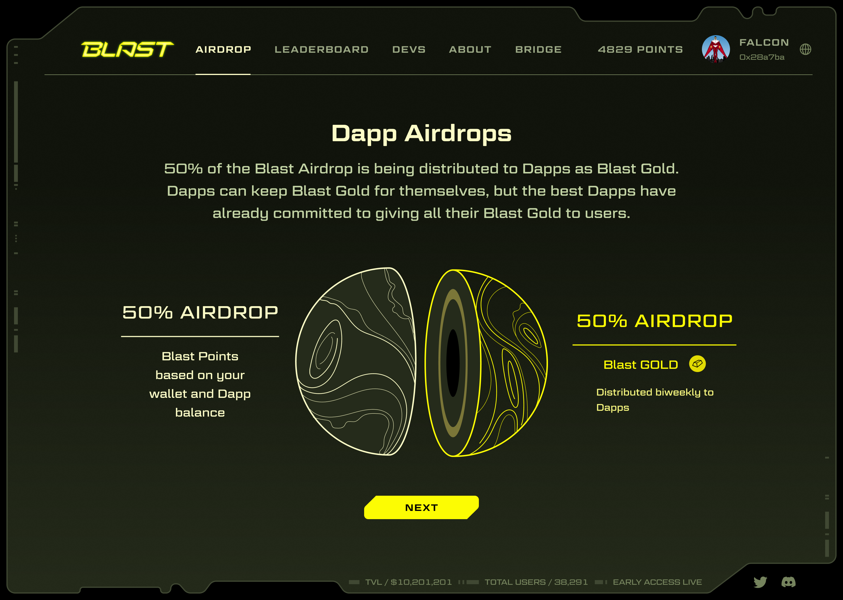 Blast dapp airdrops