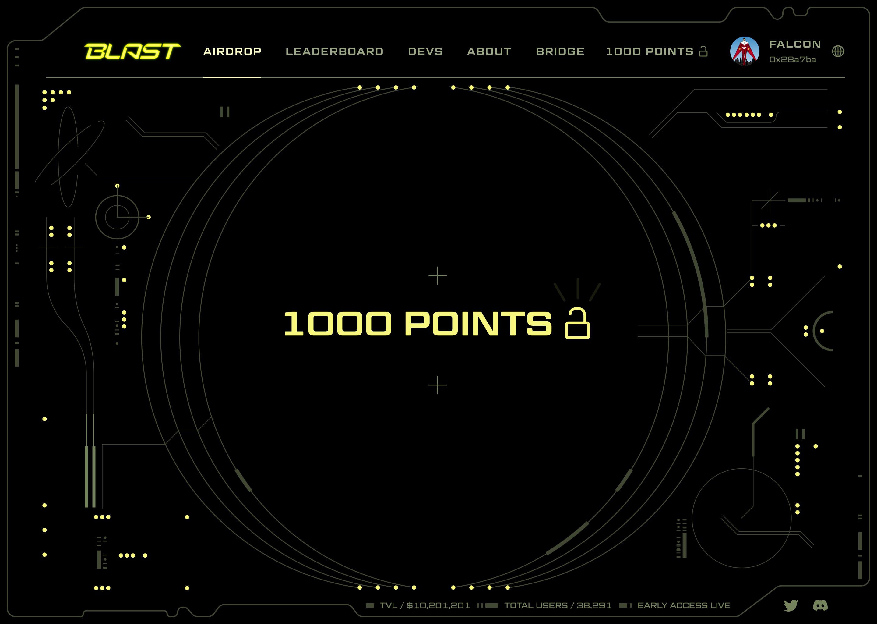 Blast points locked
