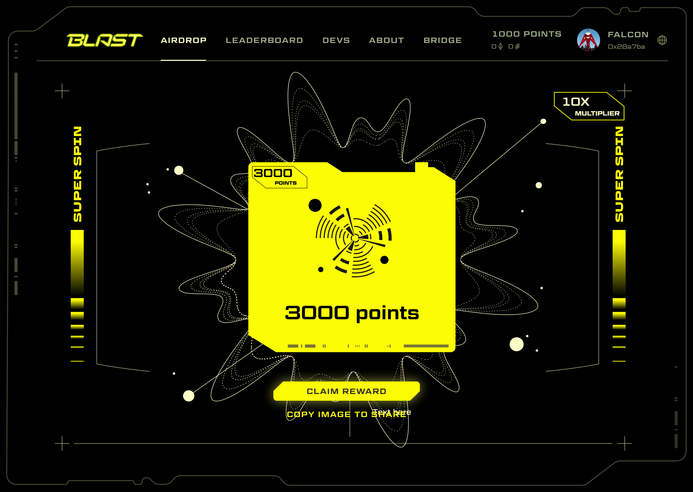 Blast spin win 3000 points