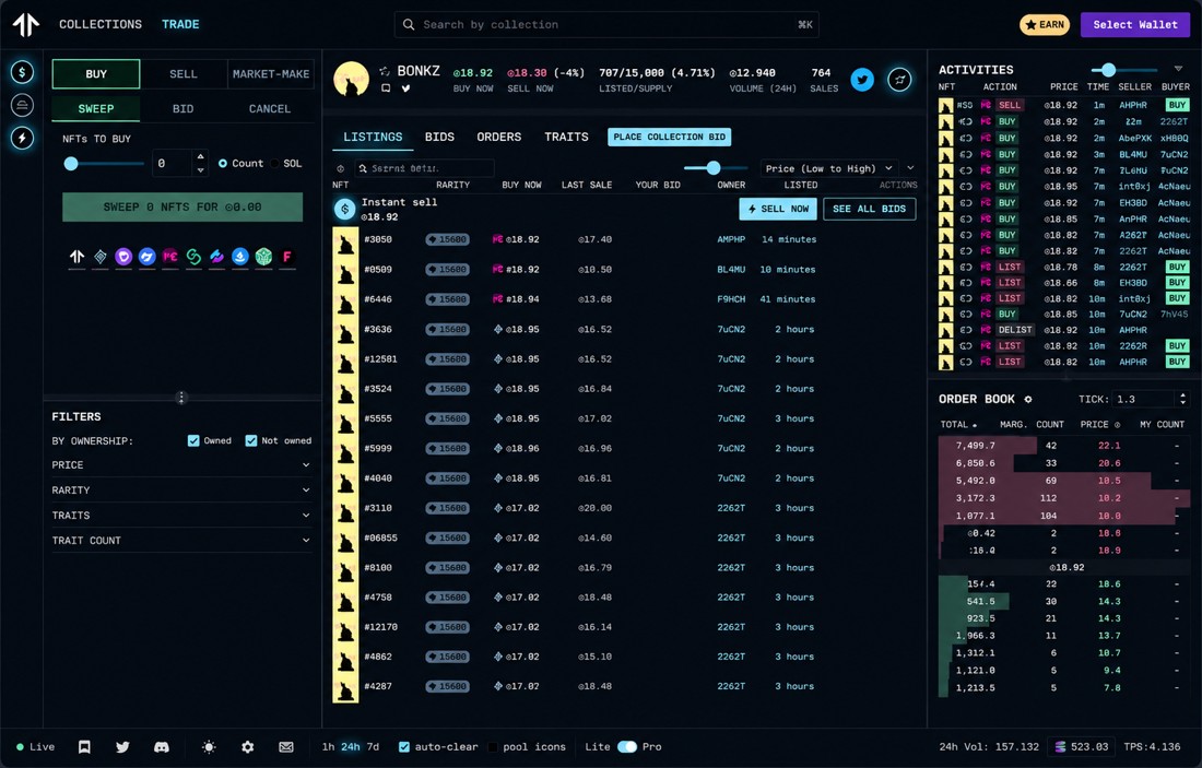 A competing NFT exchange mimicking Blur's design