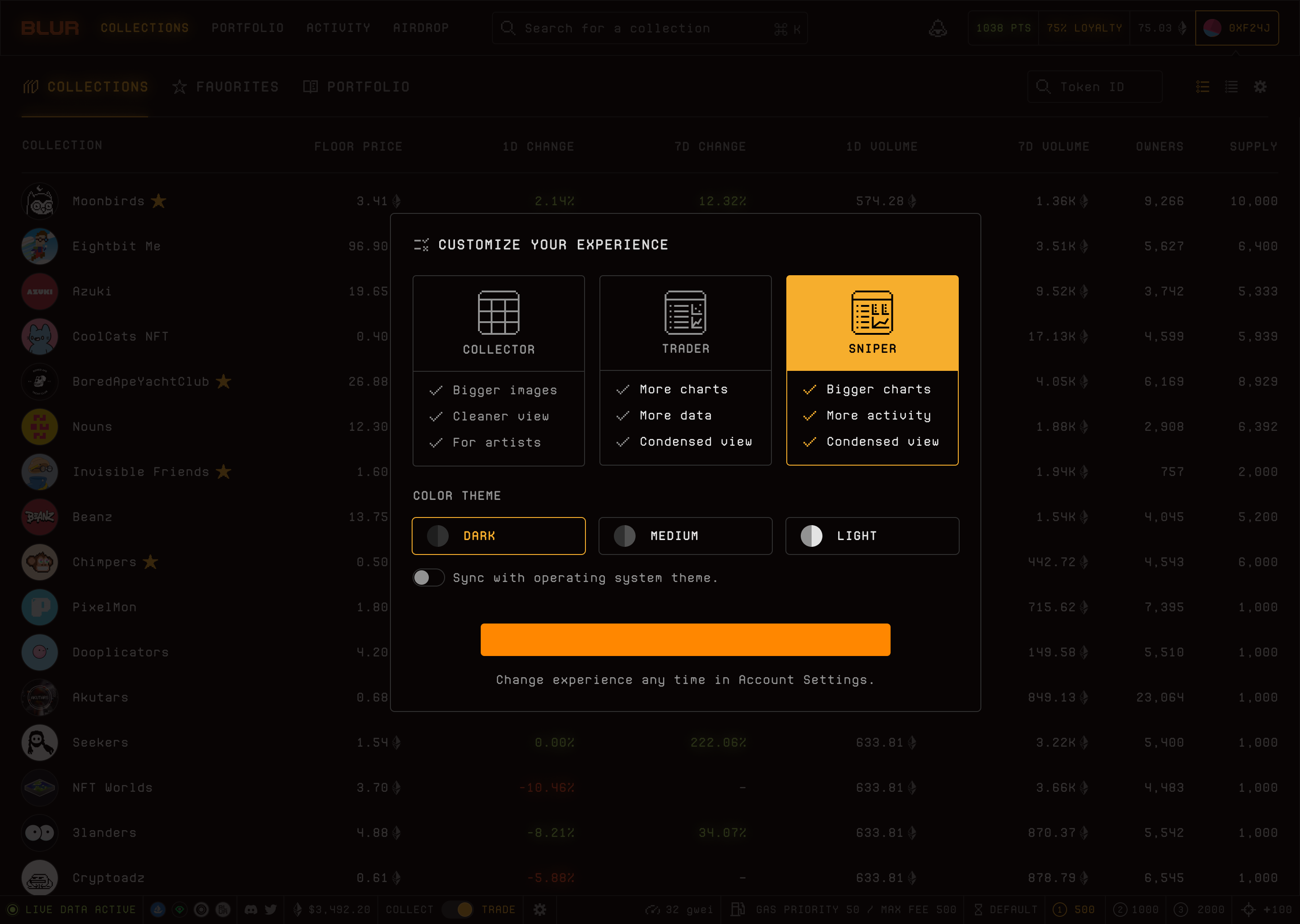 Blur persona and theme customization
