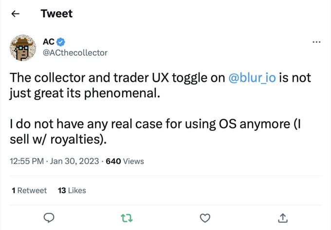 Trader review of Blur