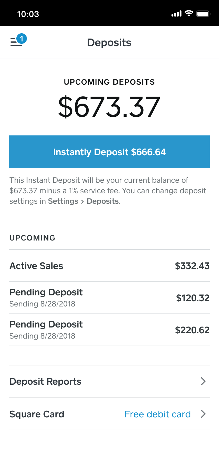 Square Card ordering flow