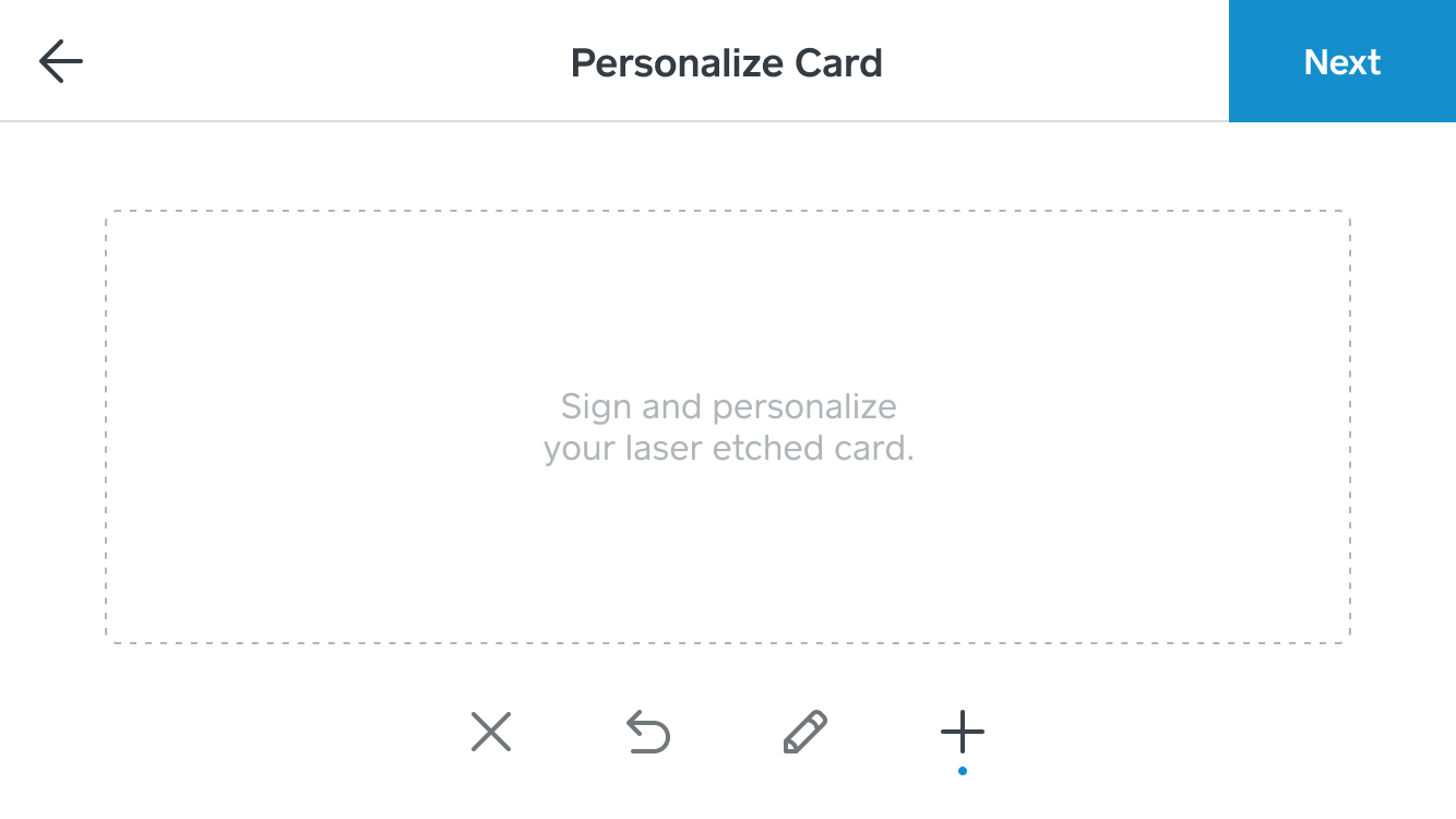 Square Card ordering flow