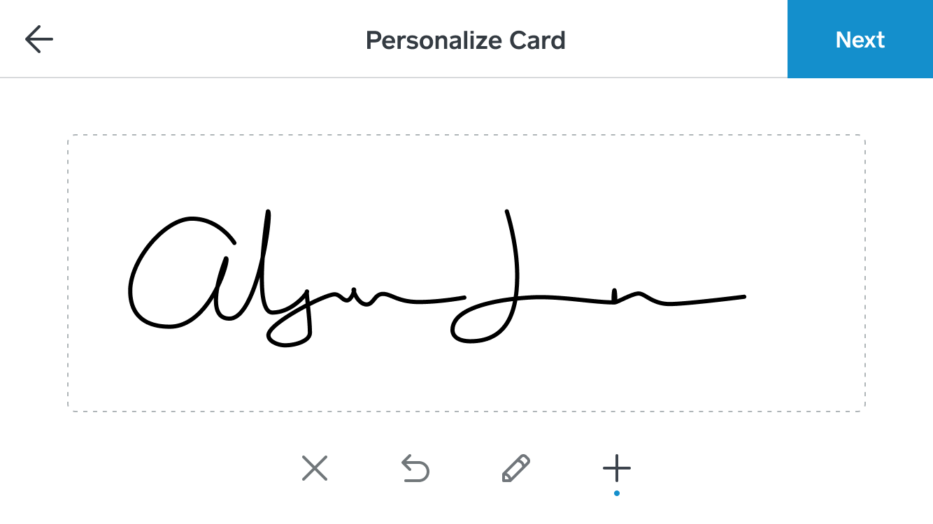 Square Card ordering flow