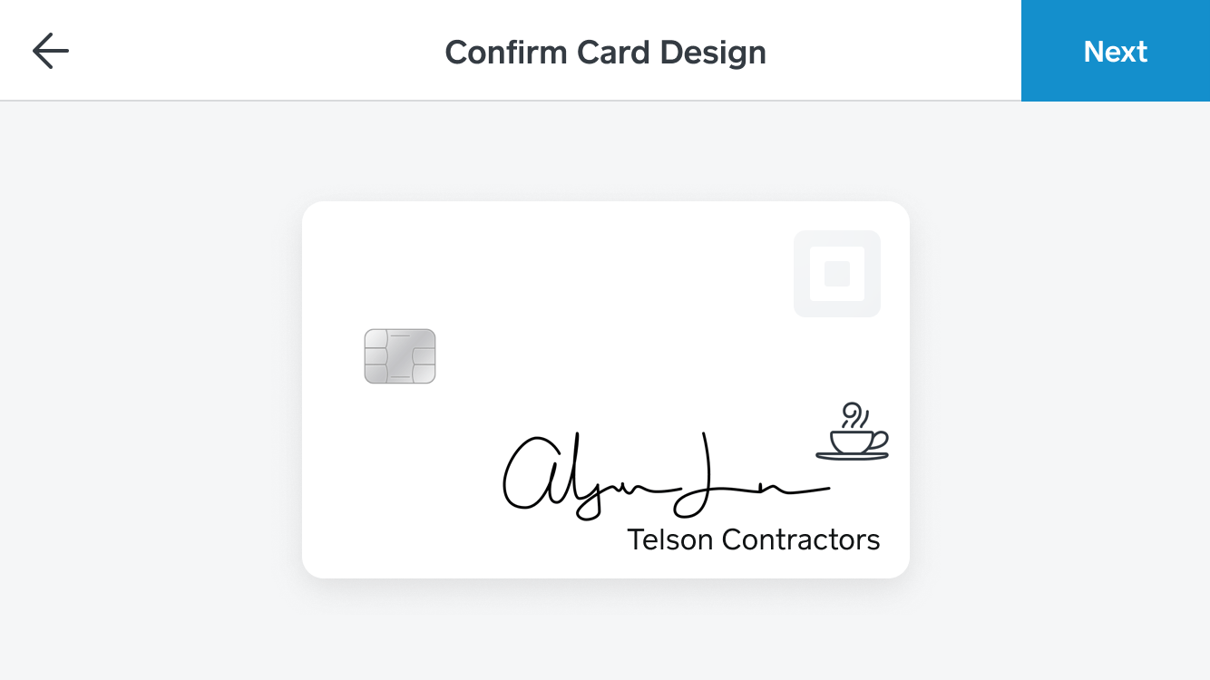 Square Card ordering flow